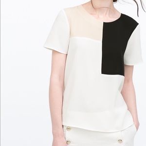 Zara Colorblock Blouse